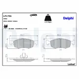 Bremsbelagsatz, Scheibenbremse Vorderachse DELPHI LP1796