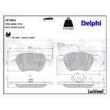 Bremsbelagsatz, Scheibenbremse DELPHI LP1801