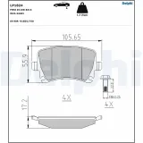 Bremsbelagsatz, Scheibenbremse DELPHI LP1824