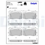 Bremsbelagsatz, Scheibenbremse Vorderachse DELPHI LP1828
