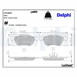 Bremsbelagsatz, Scheibenbremse Vorderachse DELPHI LP1830