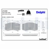 Bremsbelagsatz, Scheibenbremse Vorderachse DELPHI LP1838