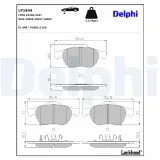 Bremsbelagsatz, Scheibenbremse Vorderachse DELPHI LP1844