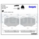 Bremsbelagsatz, Scheibenbremse Vorderachse DELPHI LP1851