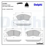 Bremsbelagsatz, Scheibenbremse Vorderachse DELPHI LP1853