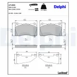 Bremsbelagsatz, Scheibenbremse DELPHI LP1858