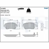 Bremsbelagsatz, Scheibenbremse DELPHI LP1865