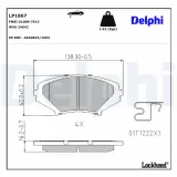 Bremsbelagsatz, Scheibenbremse Vorderachse Vorderachse DELPHI LP1867