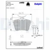 Bremsbelagsatz, Scheibenbremse DELPHI LP1892 Bild Bremsbelagsatz, Scheibenbremse DELPHI LP1892