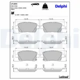 Bremsbelagsatz, Scheibenbremse Vorderachse DELPHI LP1896