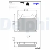 Bremsbelagsatz, Scheibenbremse DELPHI LP18