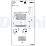 Bremsbelagsatz, Scheibenbremse DELPHI LP1911LC
