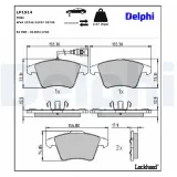Bremsbelagsatz, Scheibenbremse DELPHI LP1914
