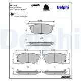 Bremsbelagsatz, Scheibenbremse Vorderachse DELPHI LP1916