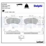 Bremsbelagsatz, Scheibenbremse DELPHI LP1918
