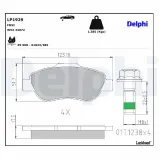 Bremsbelagsatz, Scheibenbremse Vorderachse DELPHI LP1929