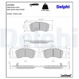 Bremsbelagsatz, Scheibenbremse Vorderachse DELPHI LP1932