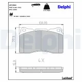 Bremsbelagsatz, Scheibenbremse DELPHI LP1944