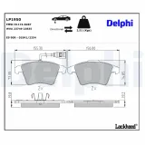 Bremsbelagsatz, Scheibenbremse Vorderachse DELPHI LP1950