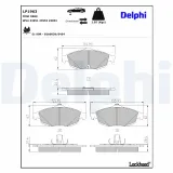 Bremsbelagsatz, Scheibenbremse DELPHI LP1963