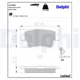 Bremsbelagsatz, Scheibenbremse DELPHI LP1965
