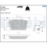 Bremsbelagsatz, Scheibenbremse DELPHI LP1969