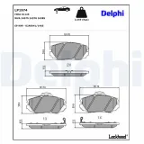 Bremsbelagsatz, Scheibenbremse Vorderachse DELPHI LP1974