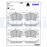 Bremsbelagsatz, Scheibenbremse Vorderachse DELPHI LP197