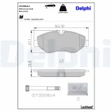 Bremsbelagsatz, Scheibenbremse DELPHI LP1982LC
