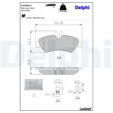 Bremsbelagsatz, Scheibenbremse DELPHI LP1983LC