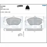 Bremsbelagsatz, Scheibenbremse Vorderachse DELPHI LP1990