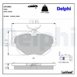 Bremsbelagsatz, Scheibenbremse Hinterachse DELPHI LP1991