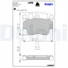 Bremsbelagsatz, Scheibenbremse DELPHI LP1996 Bild Bremsbelagsatz, Scheibenbremse DELPHI LP1996