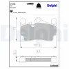 Bremsbelagsatz, Scheibenbremse DELPHI LP1998 Bild Bremsbelagsatz, Scheibenbremse DELPHI LP1998