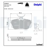 Bremsbelagsatz, Scheibenbremse DELPHI LP2019