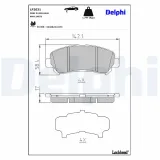 Bremsbelagsatz, Scheibenbremse Vorderachse DELPHI LP2031