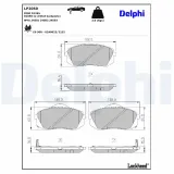 Bremsbelagsatz, Scheibenbremse DELPHI LP2050