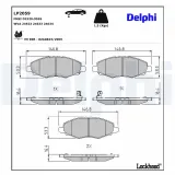 Bremsbelagsatz, Scheibenbremse Vorderachse DELPHI LP2059