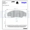 Bremsbelagsatz, Scheibenbremse Vorderachse DELPHI LP2060 Bild Bremsbelagsatz, Scheibenbremse Vorderachse DELPHI LP2060