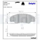 Bremsbelagsatz, Scheibenbremse Vorderachse DELPHI LP2060