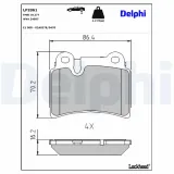 Bremsbelagsatz, Scheibenbremse DELPHI LP2061