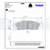 Bremsbelagsatz, Scheibenbremse Vorderachse DELPHI LP208