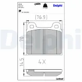 Bremsbelagsatz, Scheibenbremse Vorderachse DELPHI LP20