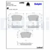 Bremsbelagsatz, Scheibenbremse Hinterachse DELPHI LP2103 Bild Bremsbelagsatz, Scheibenbremse Hinterachse DELPHI LP2103