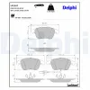 Bremsbelagsatz, Scheibenbremse DELPHI LP2107 Bild Bremsbelagsatz, Scheibenbremse DELPHI LP2107