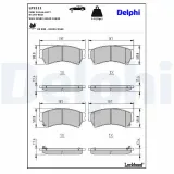 Bremsbelagsatz, Scheibenbremse Vorderachse DELPHI LP2111