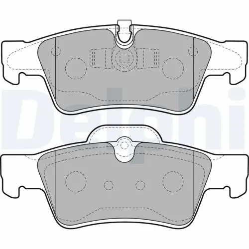 Bremsbelagsatz, Scheibenbremse Hinterachse DELPHI LP2124 Bild Bremsbelagsatz, Scheibenbremse Hinterachse DELPHI LP2124