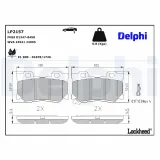 Bremsbelagsatz, Scheibenbremse DELPHI LP2157