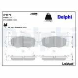 Bremsbelagsatz, Scheibenbremse Hinterachse DELPHI LP2172