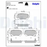 Bremsbelagsatz, Scheibenbremse DELPHI LP2174